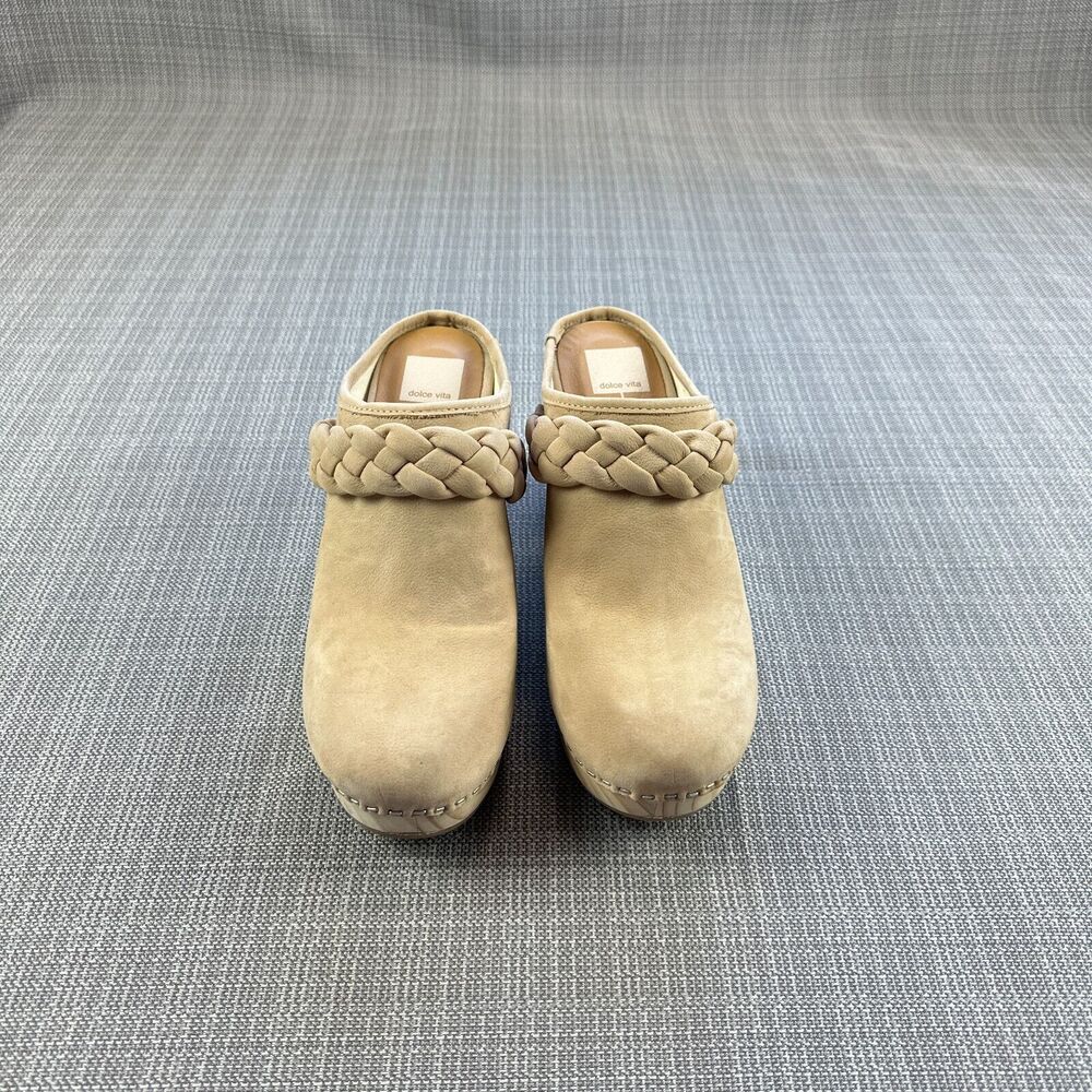 Dolce Vita Tan Mules with Braided Detail - Picture 3 of 9